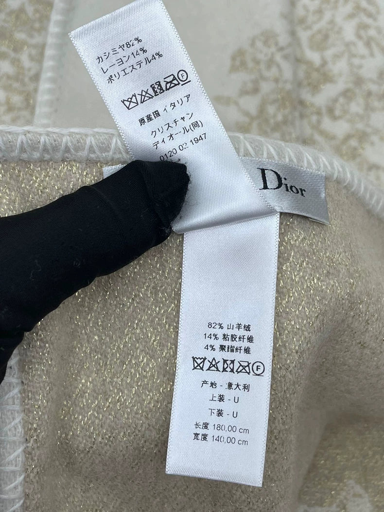 Dior Cashmere Butterfly Throw Blanket