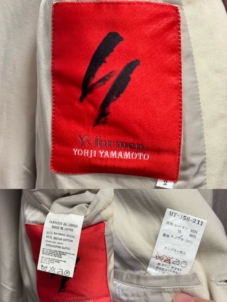 Ivory White Drawstring Jacket by Yohji Yamamoto