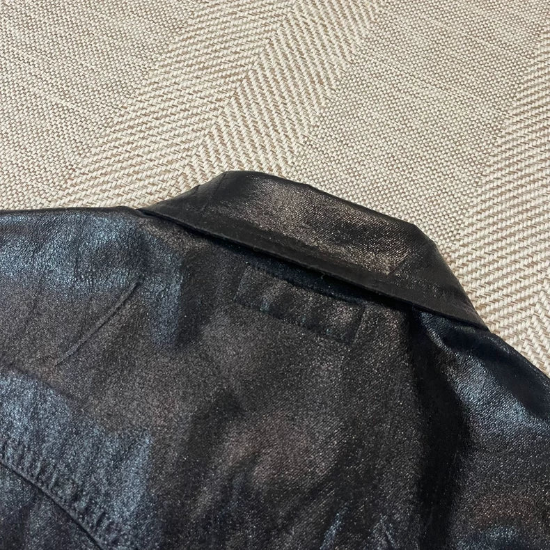 Saint Laurent Rare Glossy Shirt Jacket