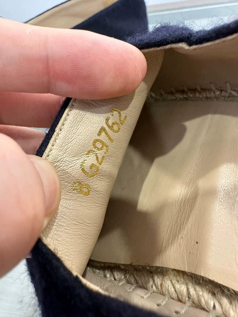 Chanel Gray Blue Fisherman Espadrilles