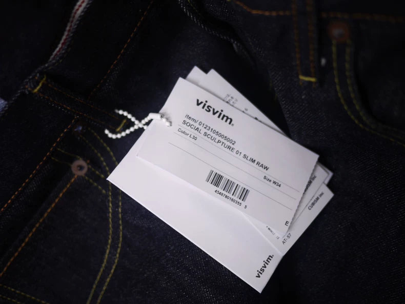 VISVIM SOCIAL SCULPTURE RAW 01SLIM Denim