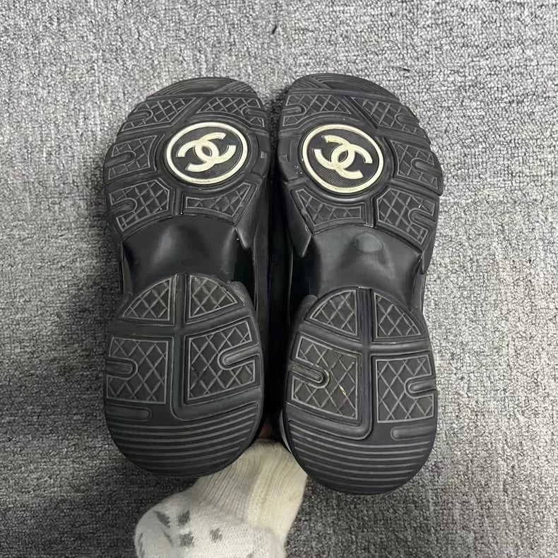 Chanel Black and White Low Top Sneakers