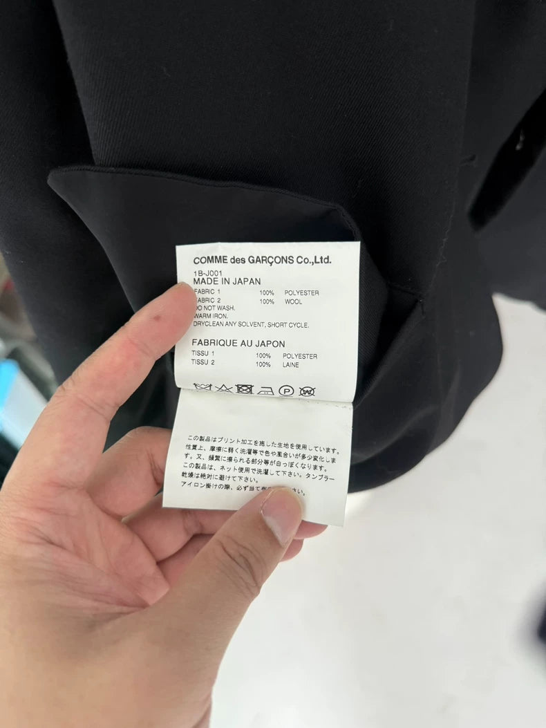 CDG BLACK Wool Double-Sided Blazer