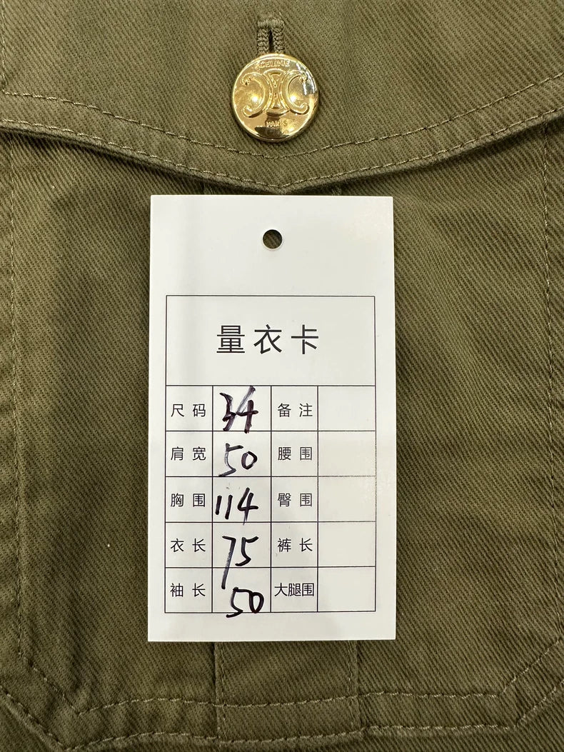 Celine Green Pocket Jacket for Women