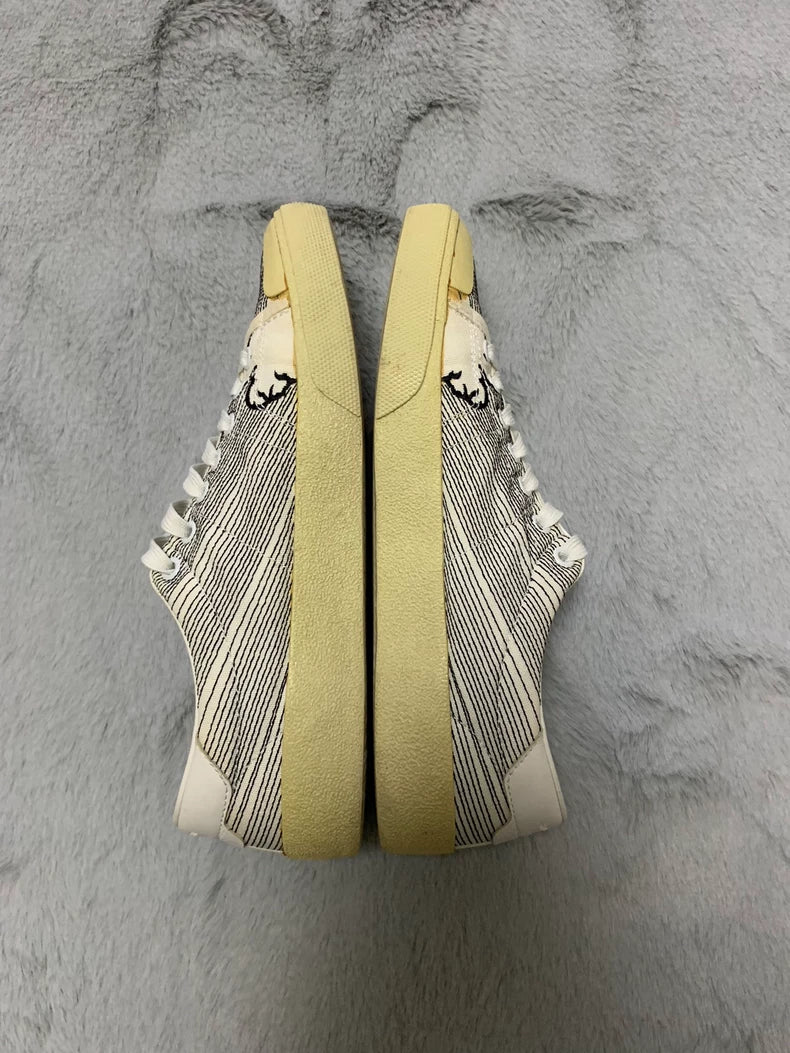 Saint Laurent Low Top Canvas Sneakers