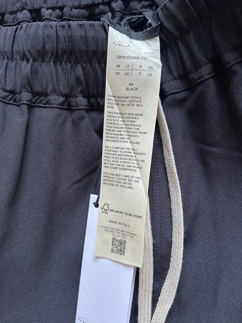 Rick Owens SS24 Cropped Drop-Crotch Pants