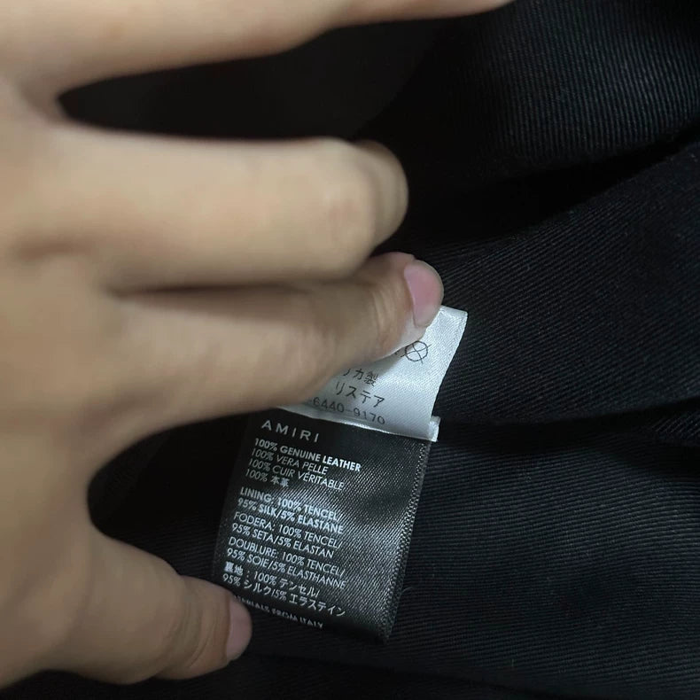 Amiri Vintage Biker Jacket with Vampire Design