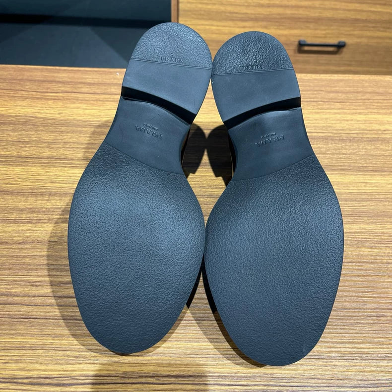 Prada Glossy Leather Loafers