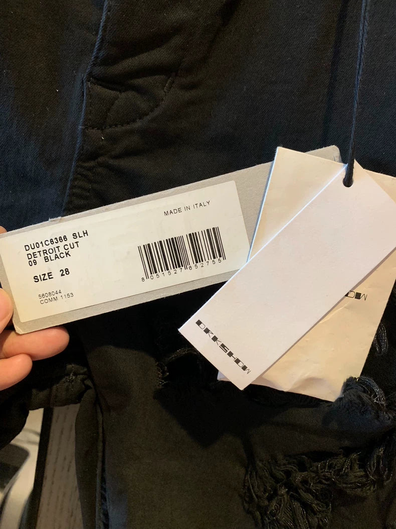 Rick Owens DRKSHDW Black Distressed Jeans