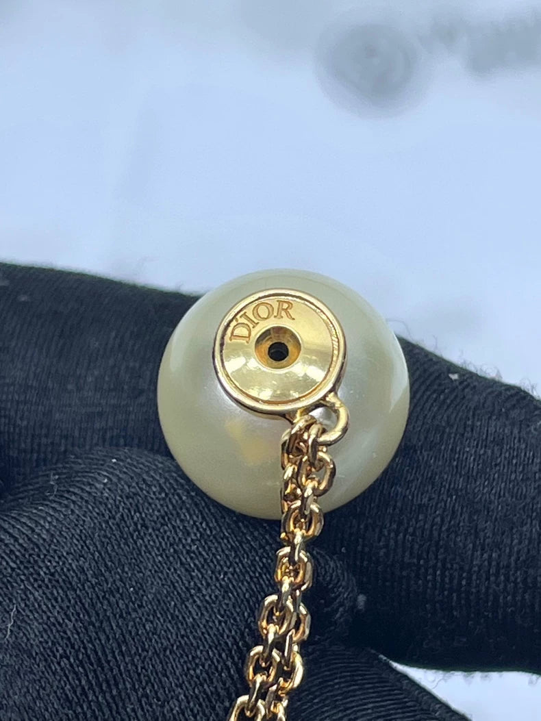 Dior Pearl Star Earrings with Tassels