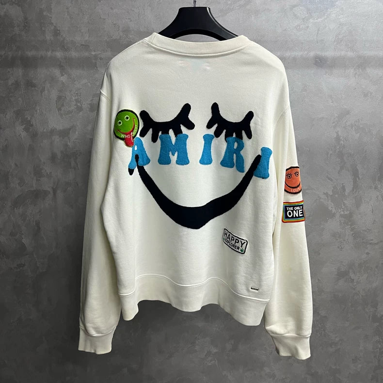 Amiri White Graphic Logo Sweatshirt