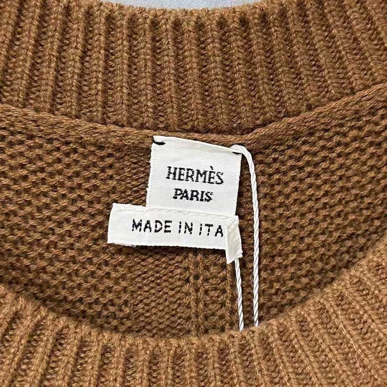 Brown Wool Sweater by Hermes