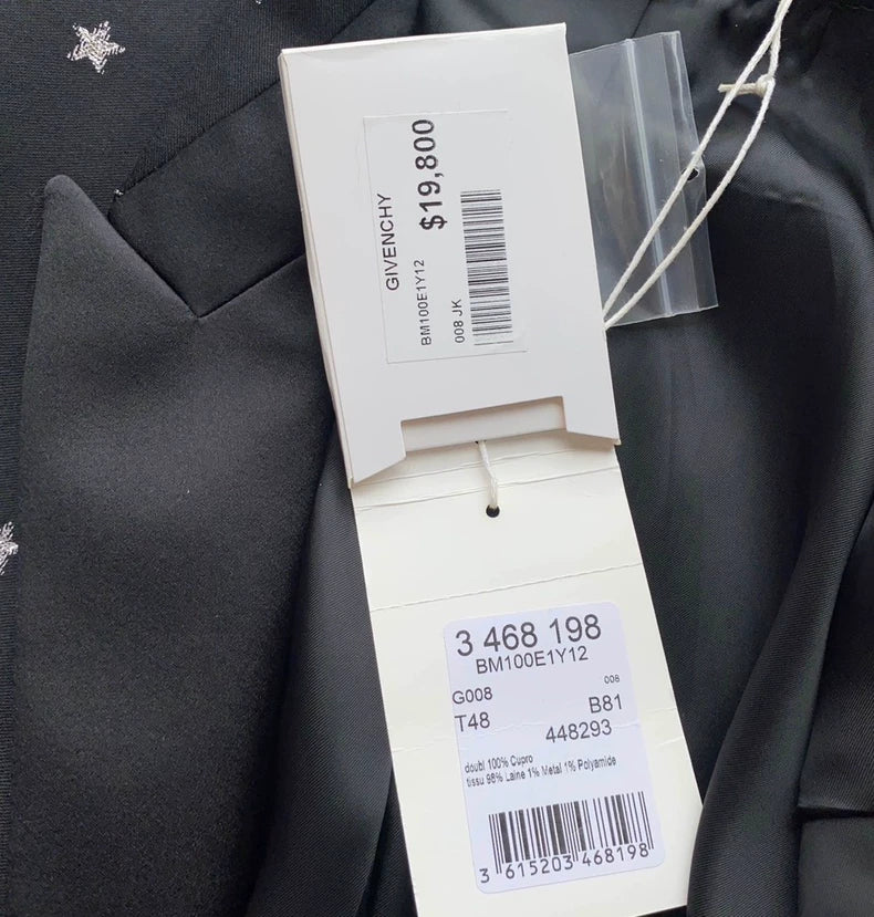 Givenchy Black Star Embroidered Casual Suit-zp