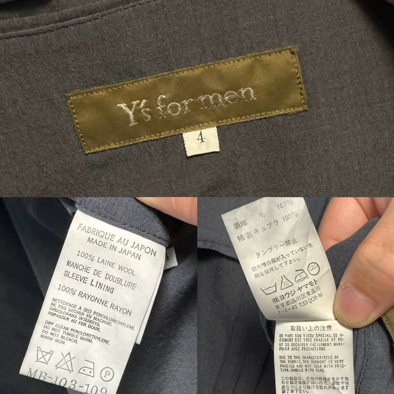 Yohji Yamamoto Cold-Dye Wool Suit Jacket