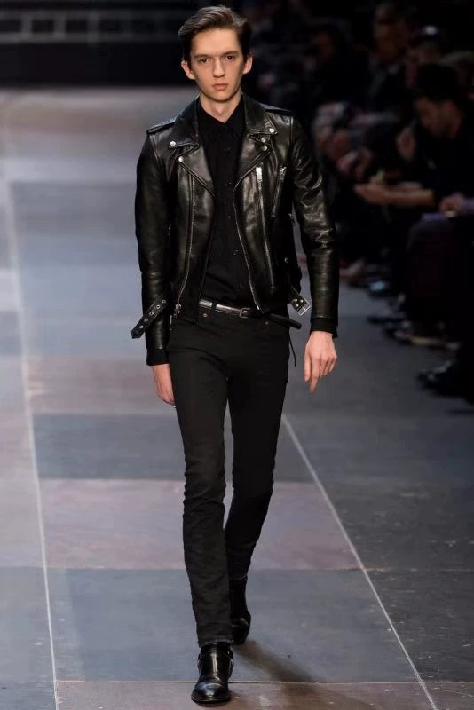 Saint Laurent Paris Leather Vest Jacket