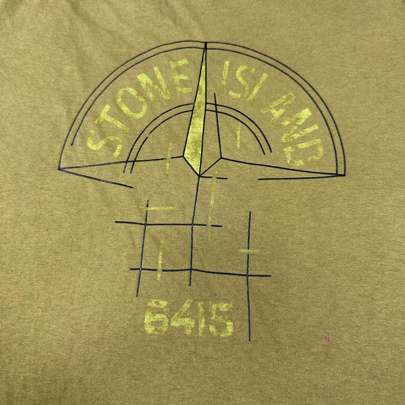 Stone Island Yellow Logo Short Sleeve Tee