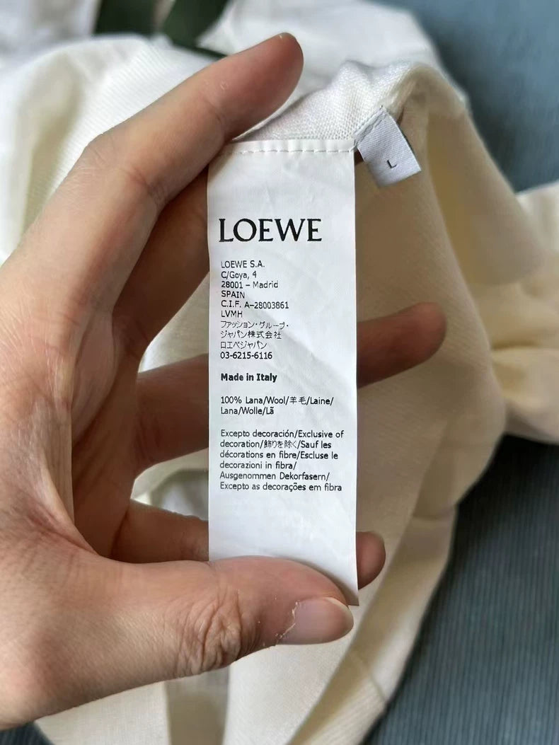 Loewe White Green Lightweight Cardigan