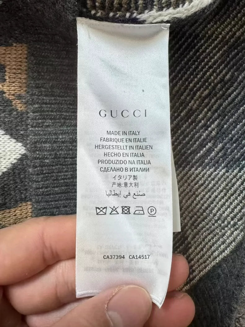 Gucci Wool Knit Cardigan with Logo