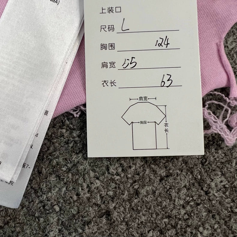 Pink Balenciaga Distressed Logo T-Shirt