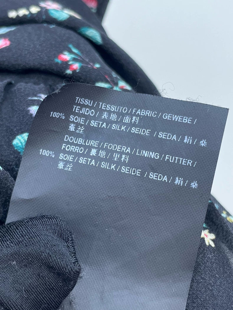 Saint Laurent Floral Silk Dress Size 36