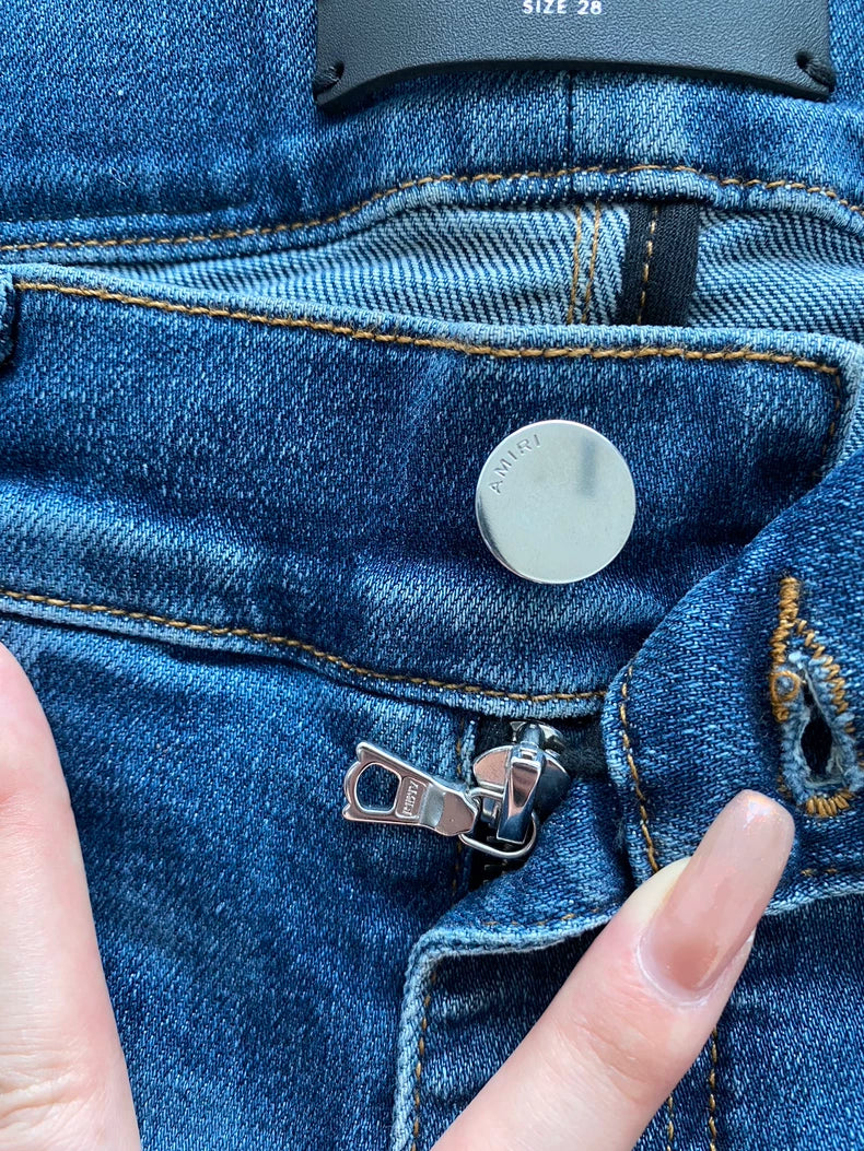 Amiri Distressed Blue Denim MX1 Pants