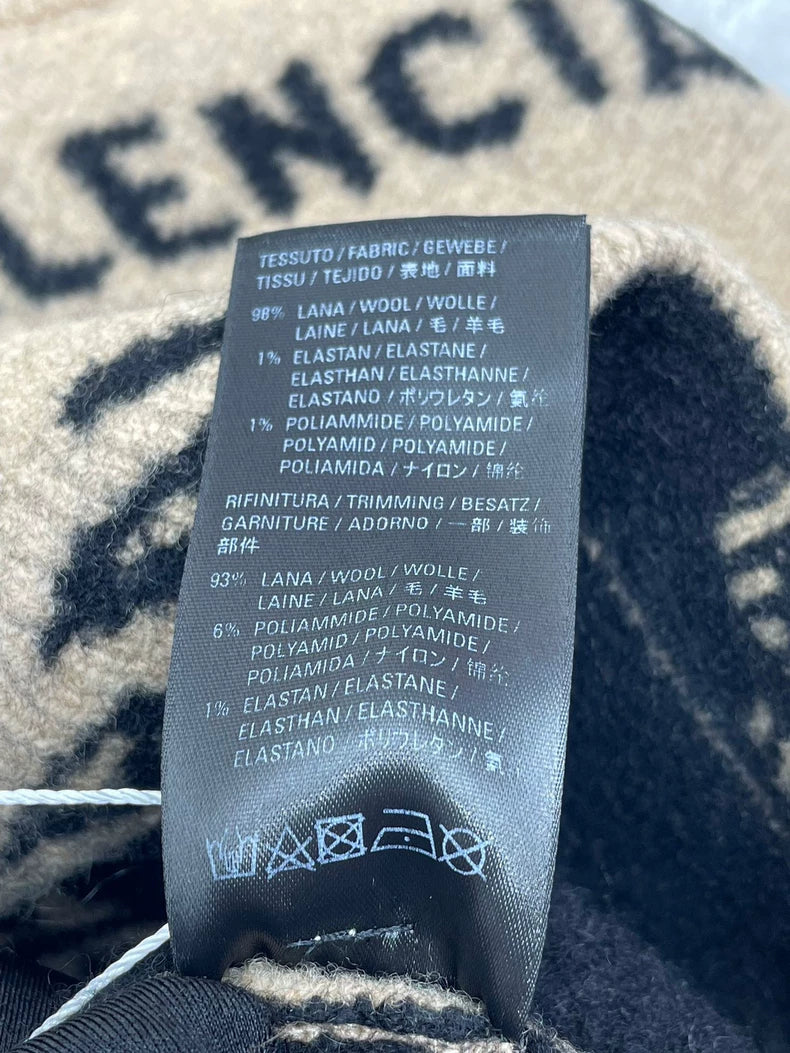 Balenciaga Logo Knit Wool Sweater