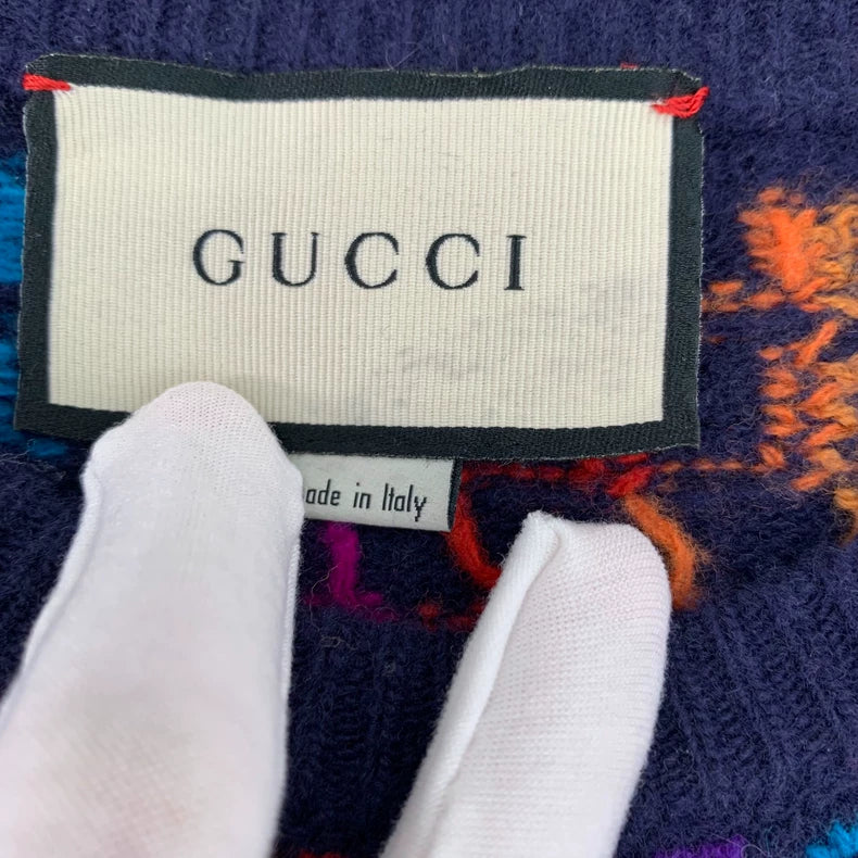 Gucci Rainbow Print Wool Sweater