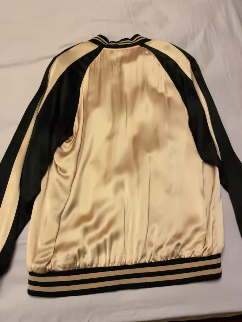 Saint Laurent Silk Black Pink Jacket