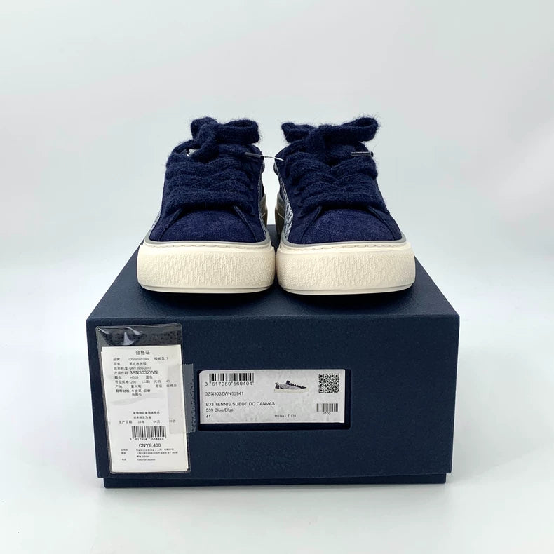 Dior Blue Logo Thick Sole Casual Sneakers