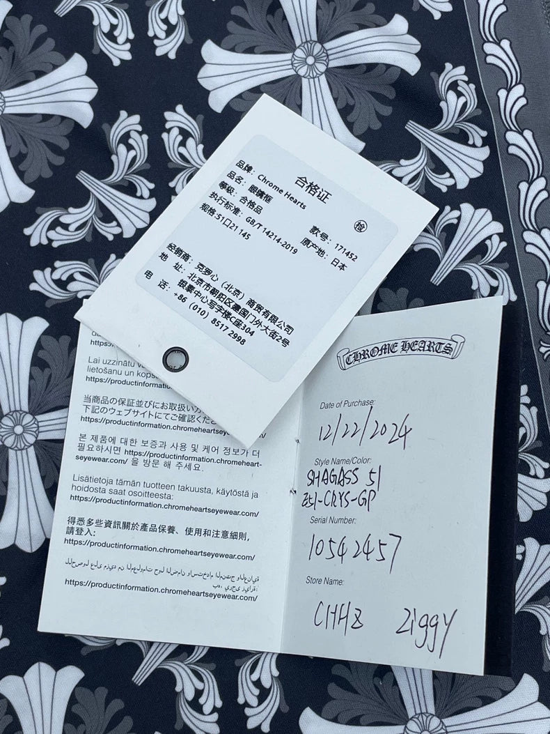 Chrome Hearts Transparent Frame Glasses