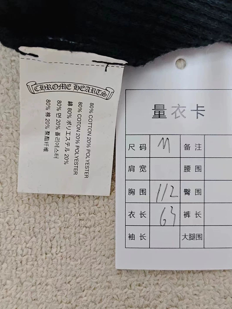 Chrome Hearts Thick Waffle Cross Zip Hoodie