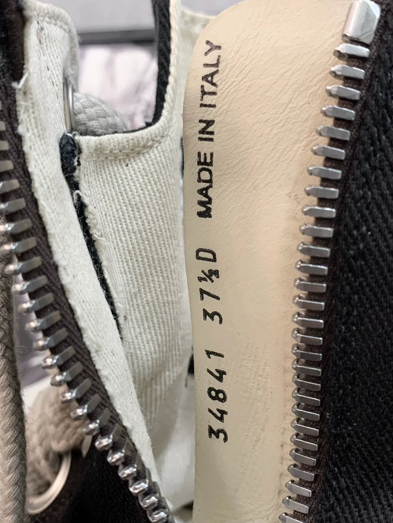 Rick Owens High Top Sneakers in Black White-yf