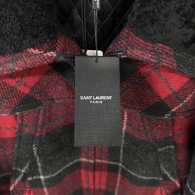 Saint Laurent Paris Check Zip Jacket