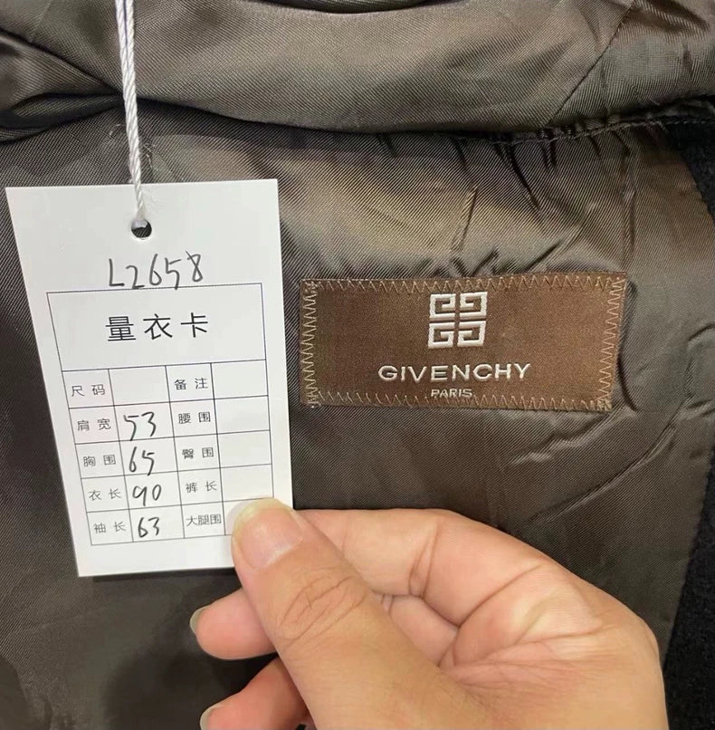 Givenchy Black Wool Coat for Men