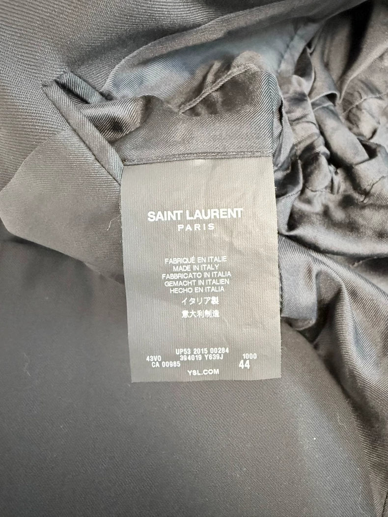 Saint Laurent Crystal Collar Smoking Blazer