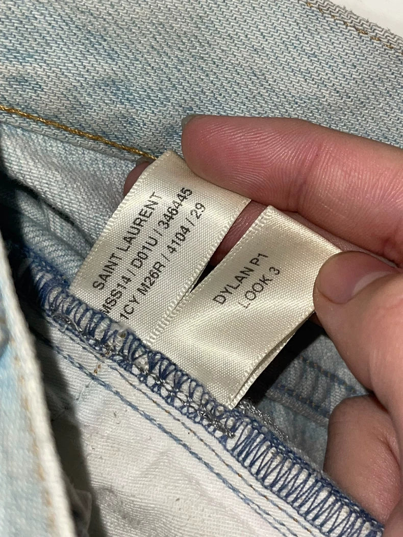 Saint Laurent Runway Sample Light Blue Jeans
