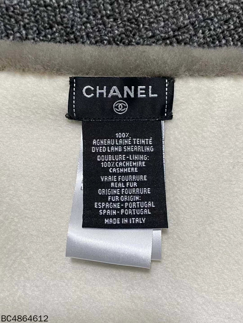 Chanel Logo Wool Cashmere Scarf