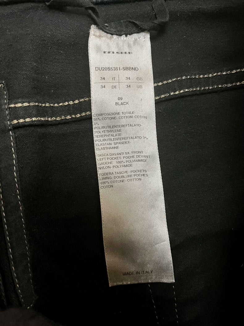 Rick Owens Waxed Cargo Pants Black