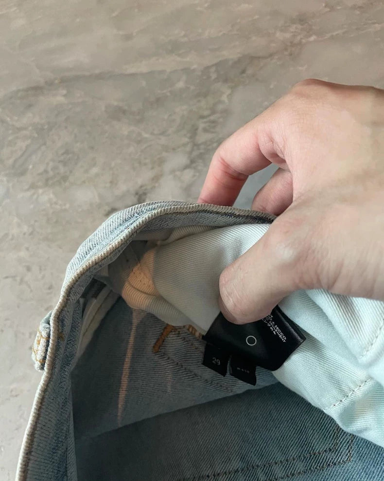 Amiri Wash Orange Floral Patchwork Jeans