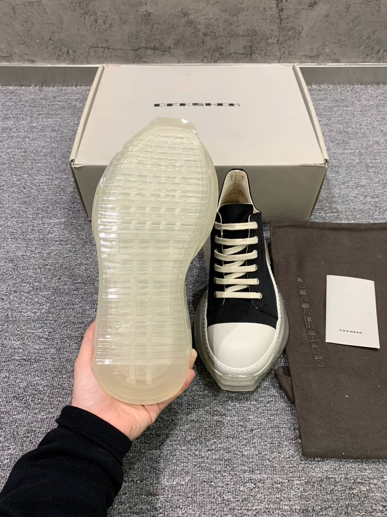 Rick Owens Classic Black and White Sneakers-yf