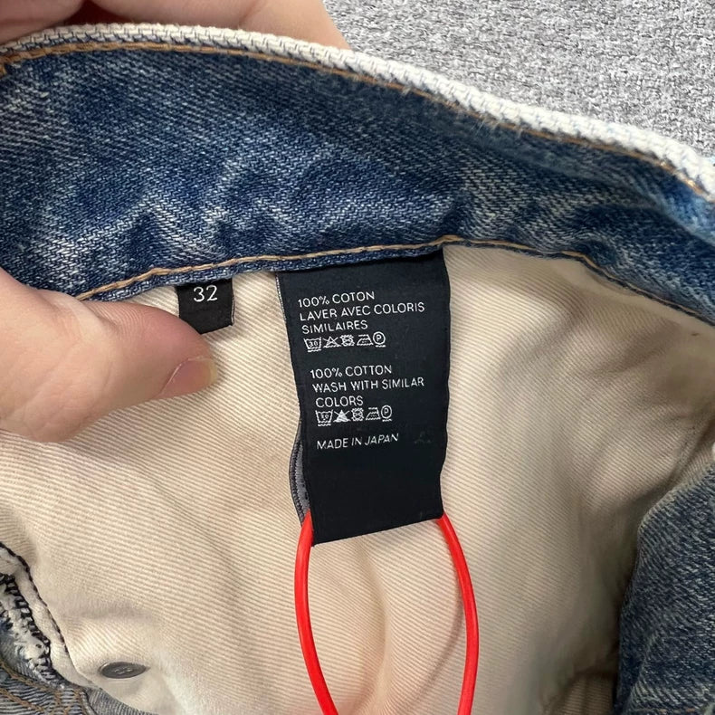 Celine Distressed Wash Denim Pants