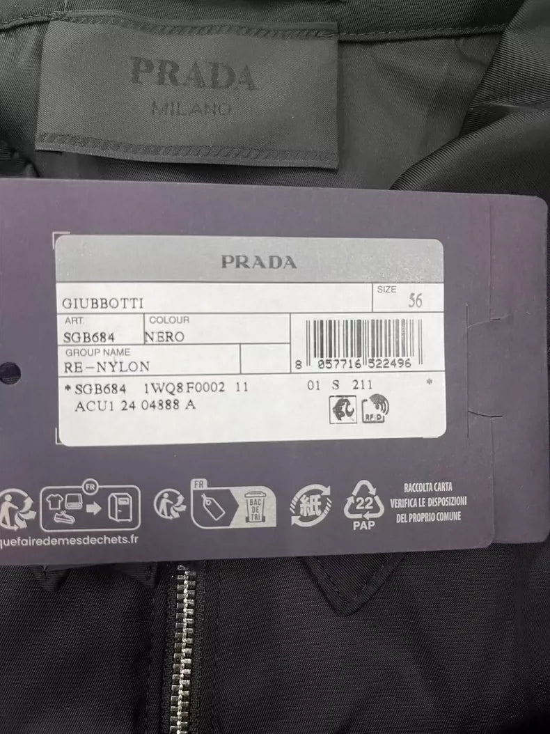 Prada SS21 Logo Zip Long Sleeve Jacket