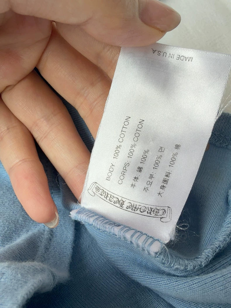 Chrome Hearts Blue Short Sleeve T-Shirt