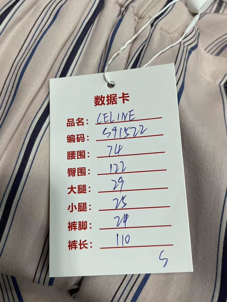 Celine Silk Striped Pants