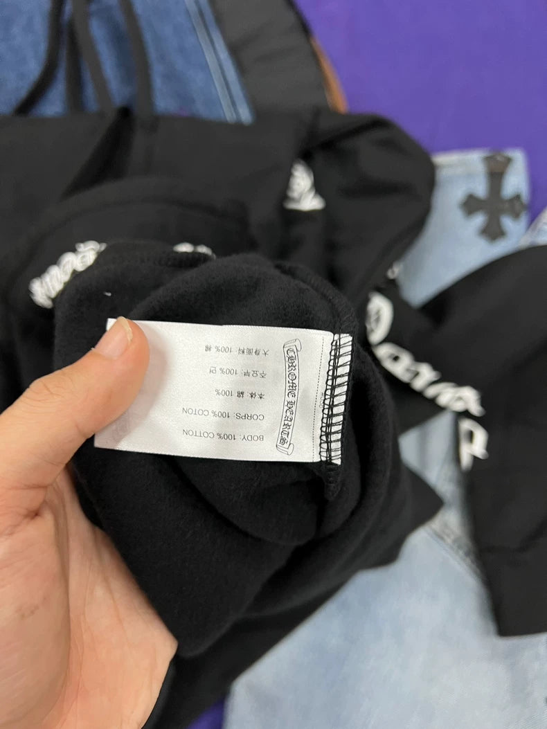 Chrome Hearts Black Hoodie with Graphic Design