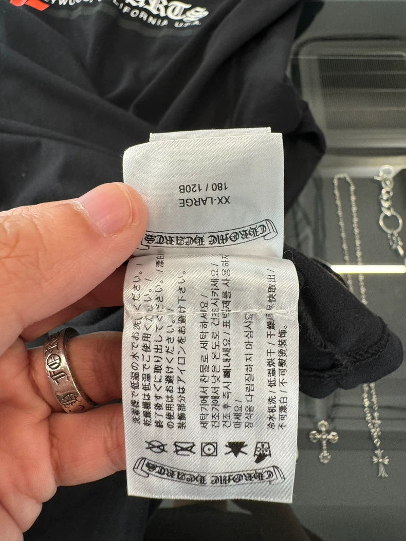 Chrome Hearts Black Print Long Sleeve Shirt-yf