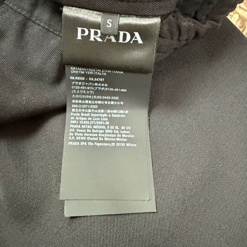 PRADA Black Wool Straight-Leg Shorts