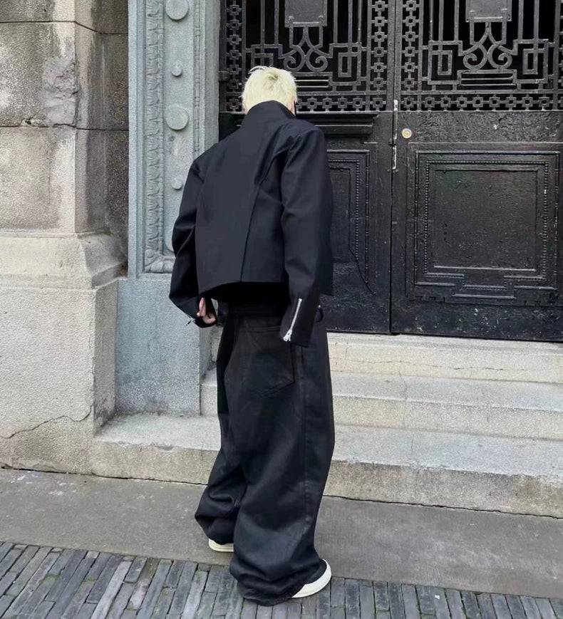 Rick Owens Men's Black Wide-Leg Casual Pants