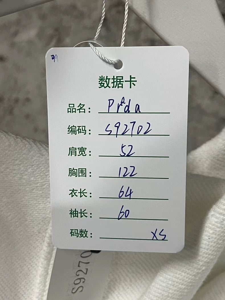 Prada White Hoodie with Logo