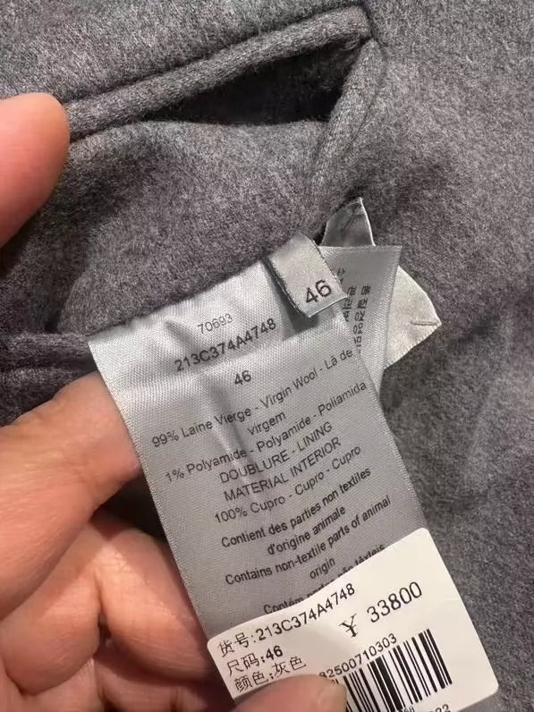 Dior Handcrafted Wool Coat-zp